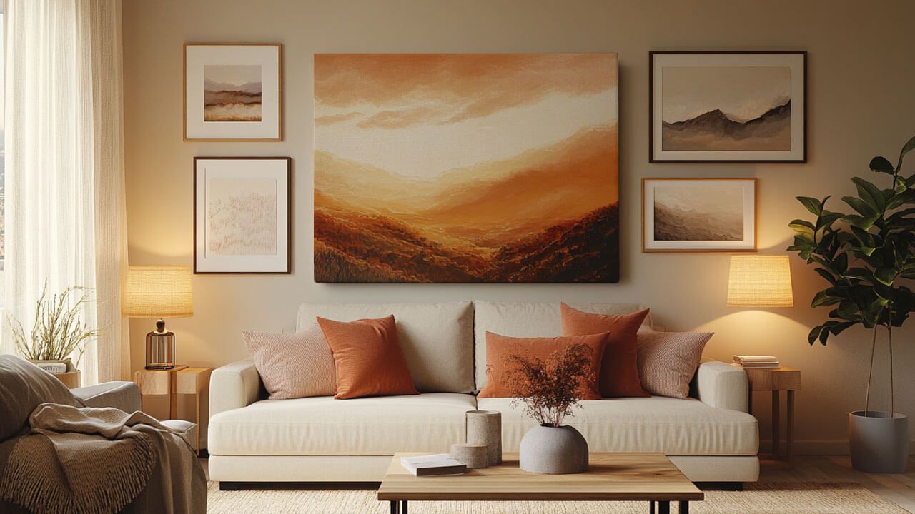 Cozy home with impactful wall art