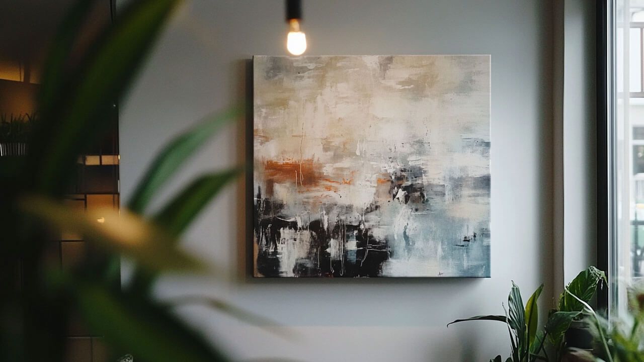 canvas print hanging on wall