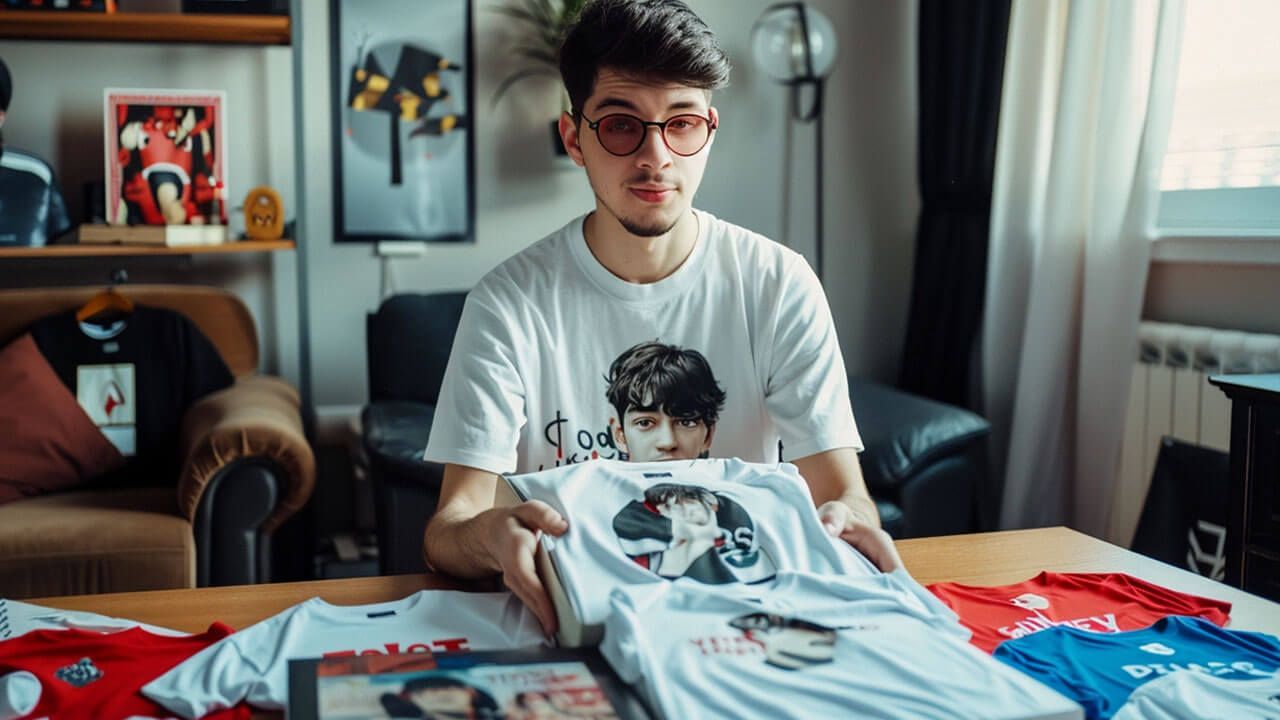 YouTuber packaging merchandise