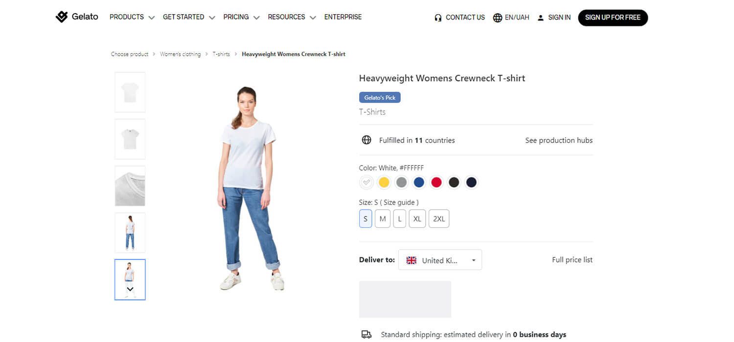 heavywweight womens crewneck t-shirt