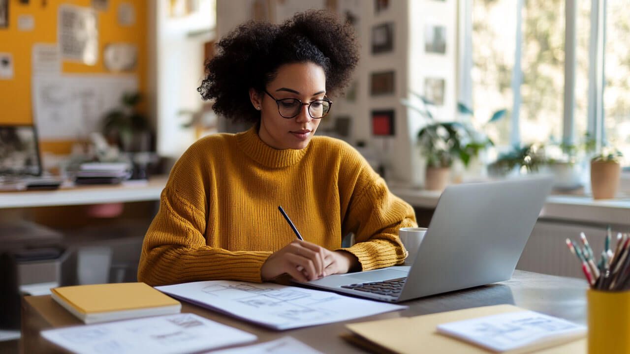 artist planning business strategy