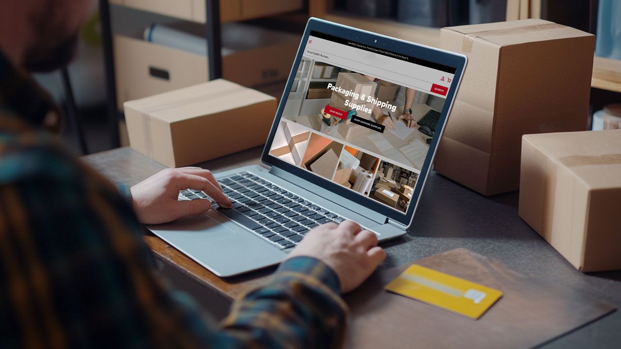 Person investing in business supplies