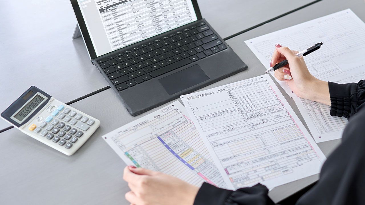 Tax forms with calculator