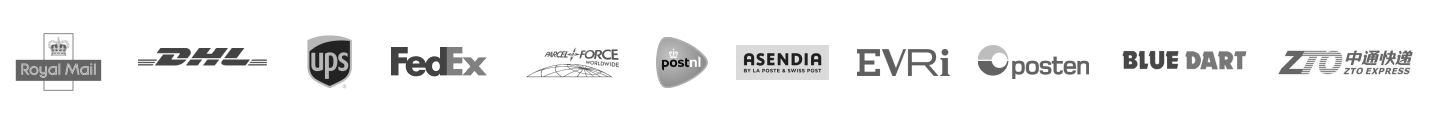 Shipping partner logos