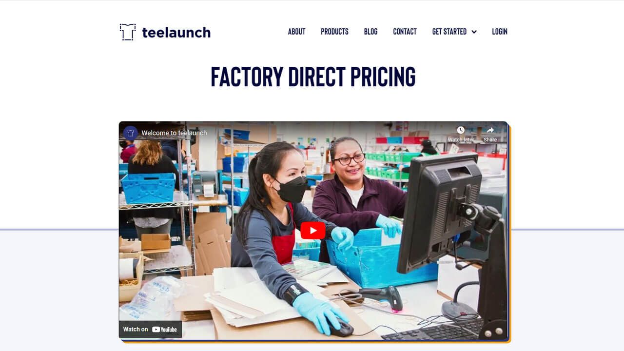 TeeLaunch homepage