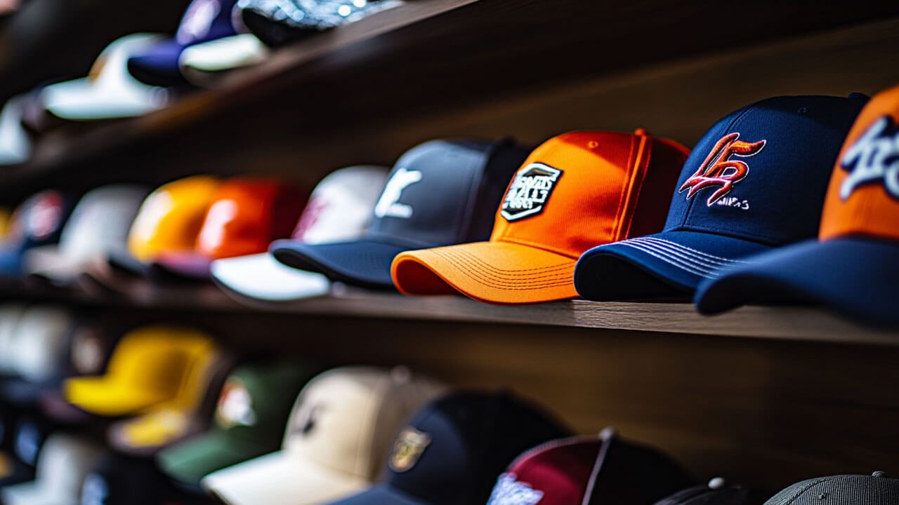 branded hats display