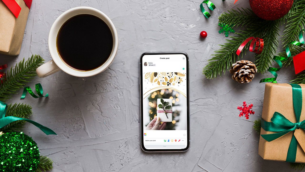 holiday social media post creation
