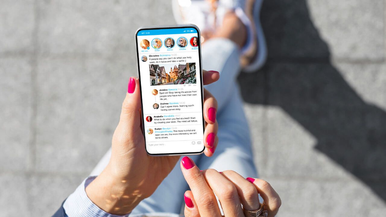 User-generated content on screen