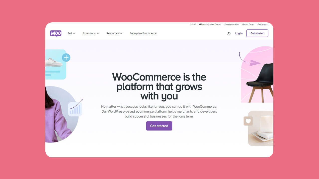 Screenshot of WooCommerce website