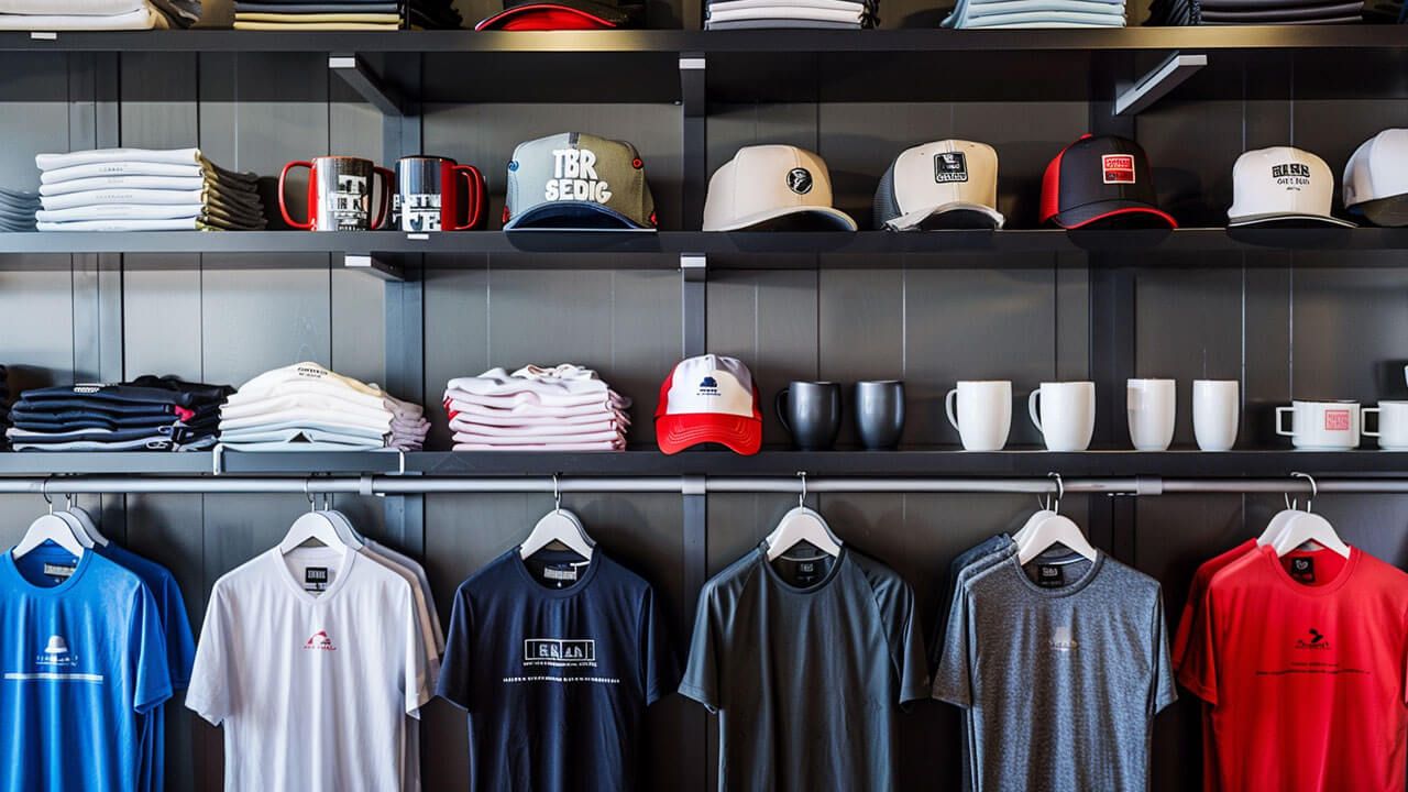 Display of various merchandise