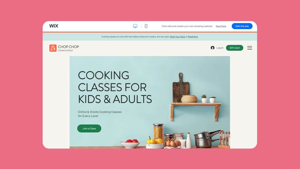 Screenshot of the interior designer template