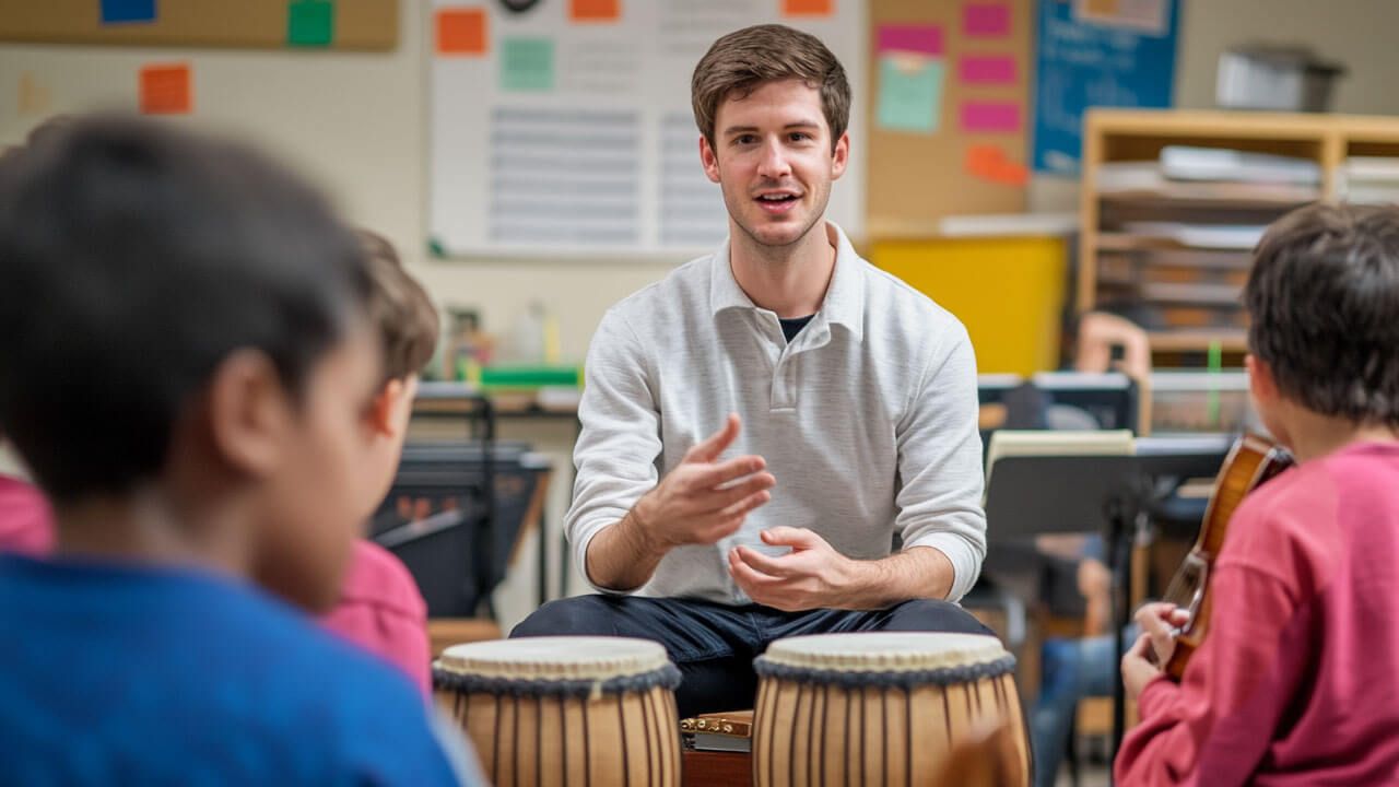 artist teaching music