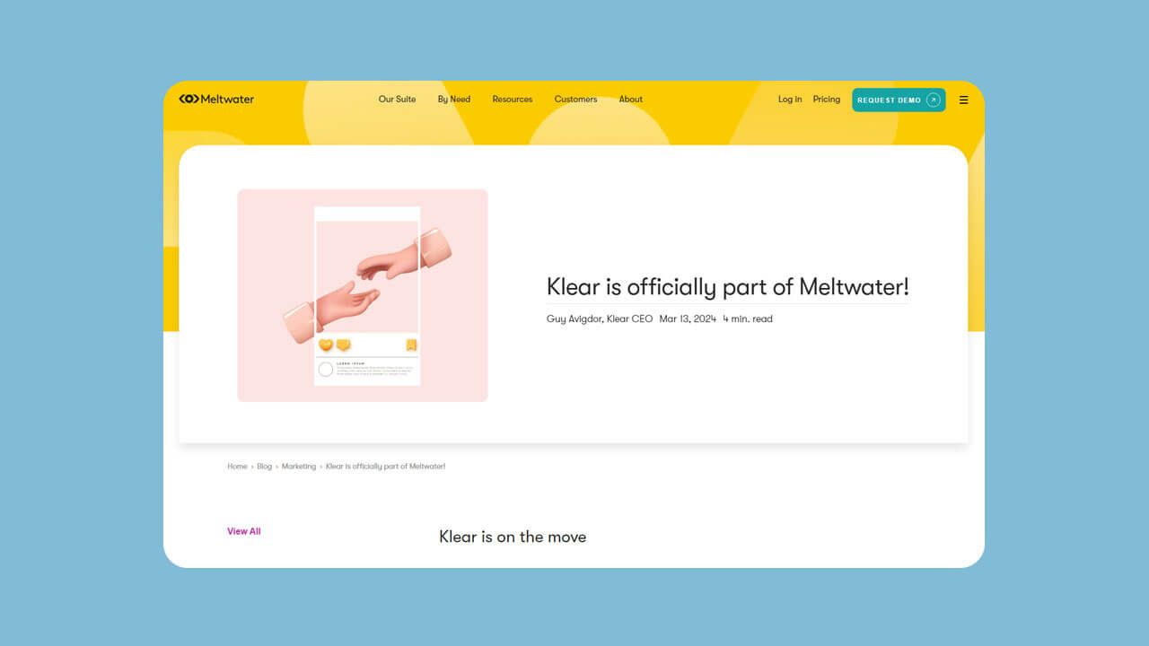 Klear Influencer marketing platform website