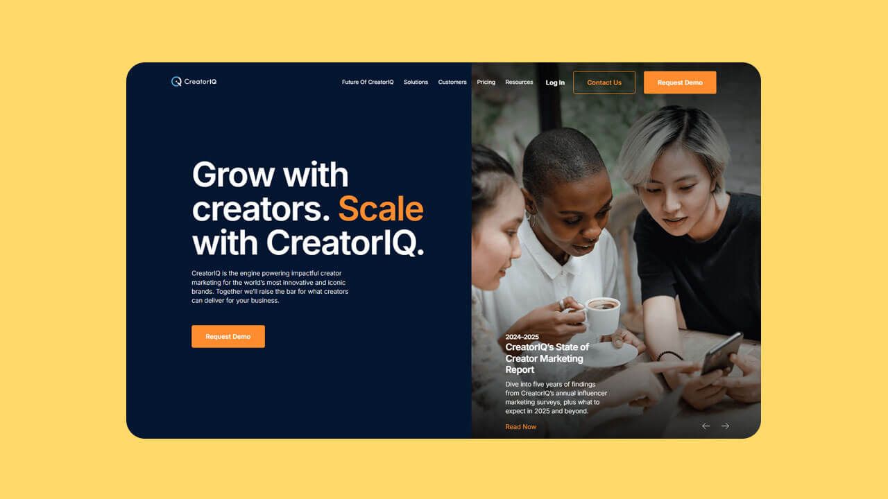 CreatorIQ Influencer marketing platform website