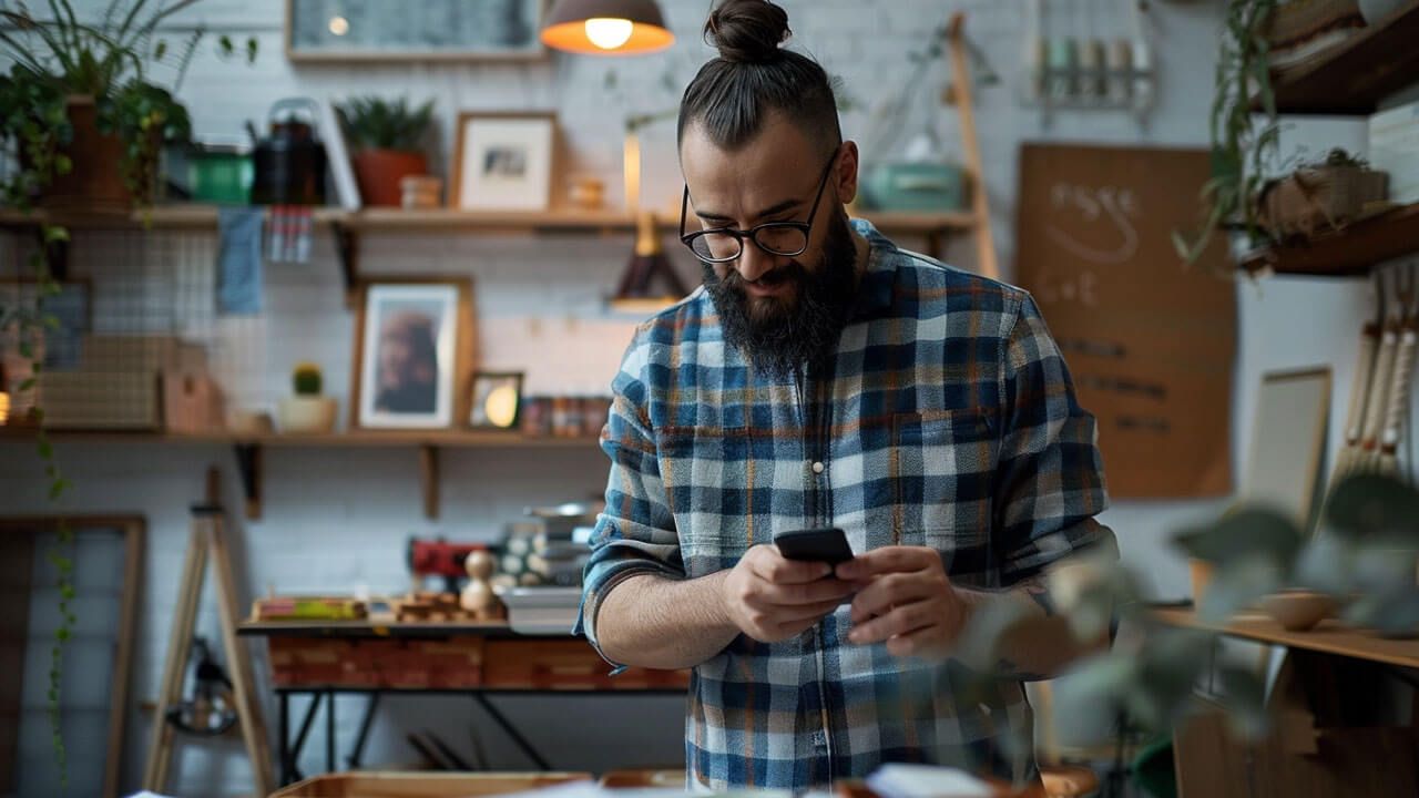 Artisan marketing on smartphone