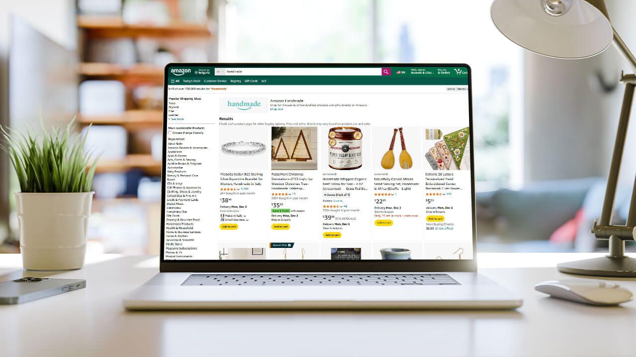 Amazon Handmade product listings