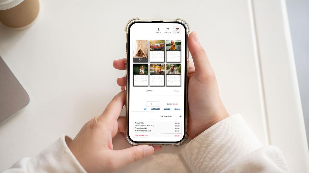 placing calendar order online