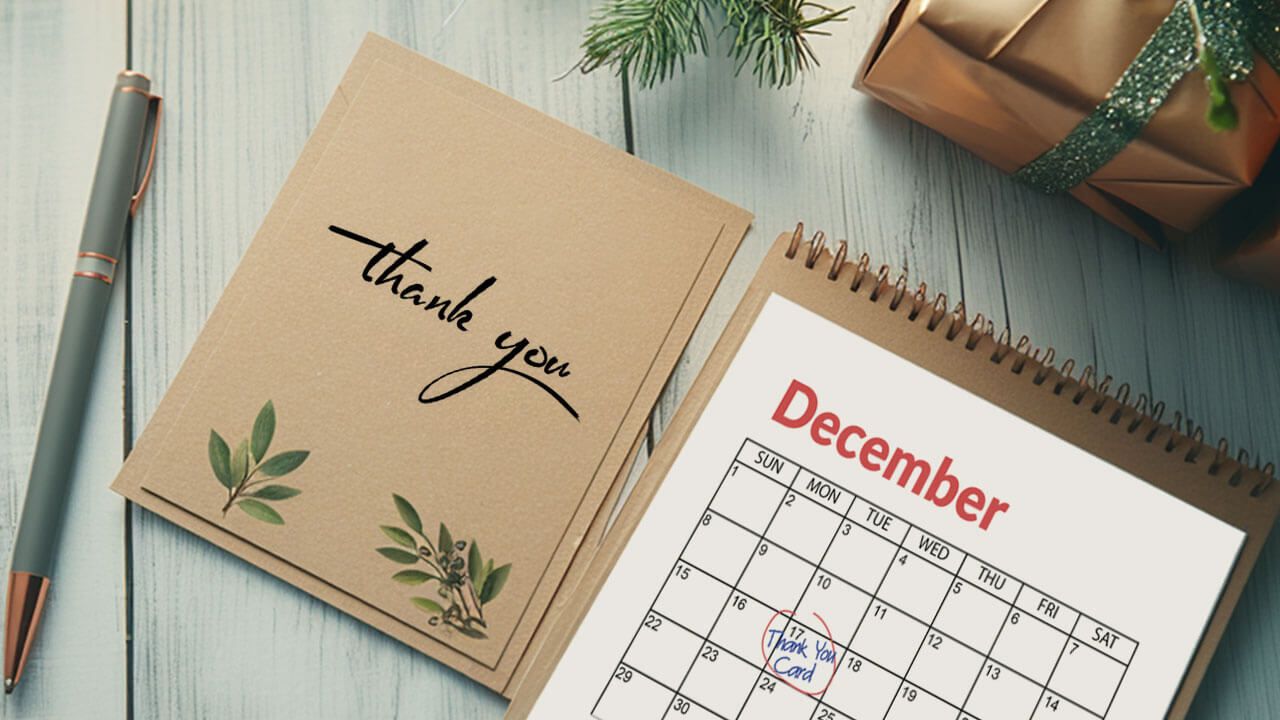 Calendar reminder for thank you