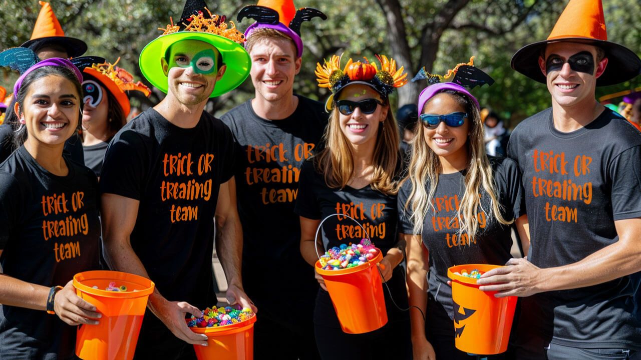 Trick or treating team shirts