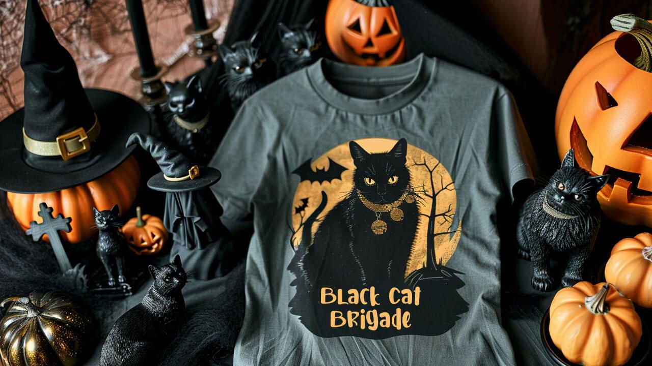 Black cat brigade shirt