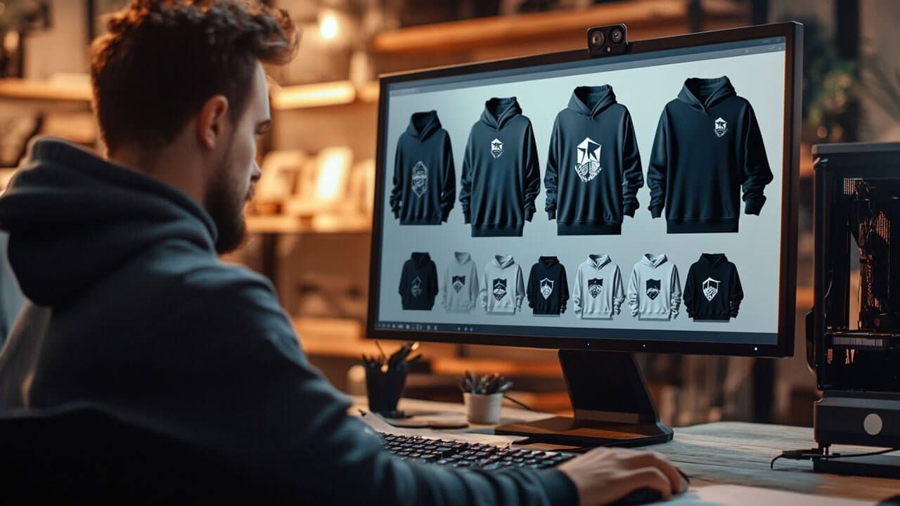 Visualizing logo placements on hoodies