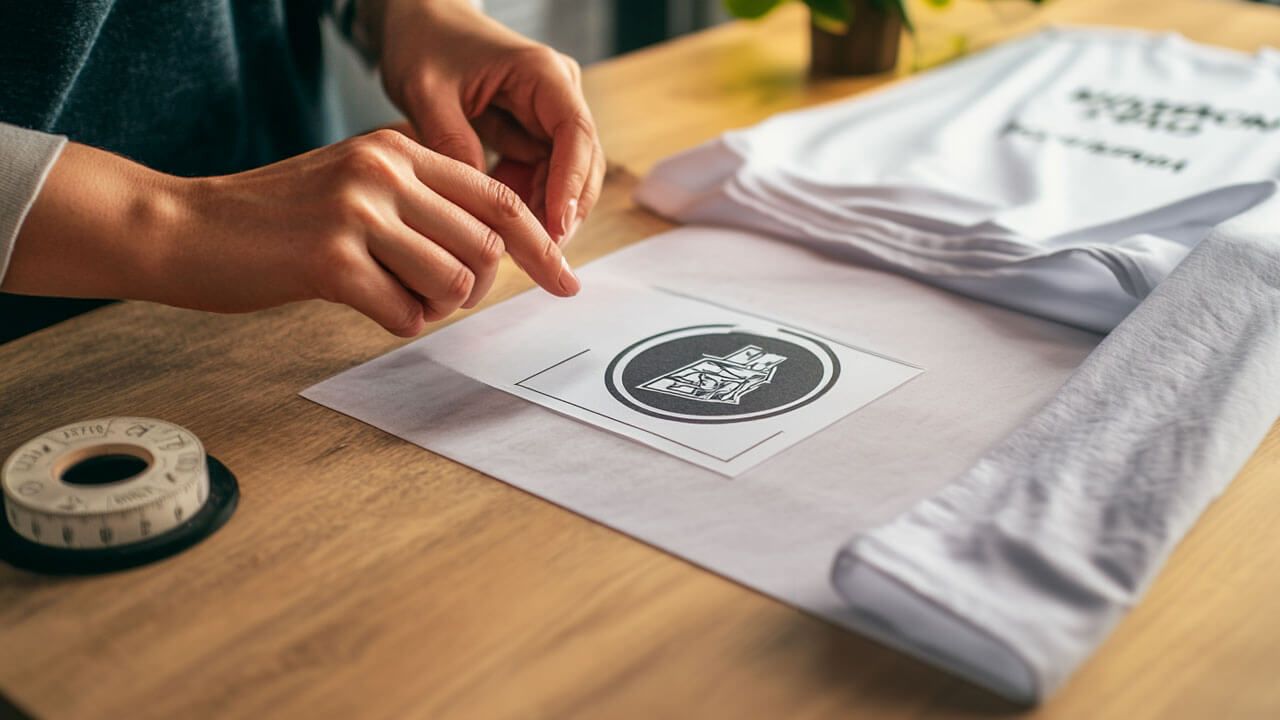 Sleeve logo placement on t-shirt