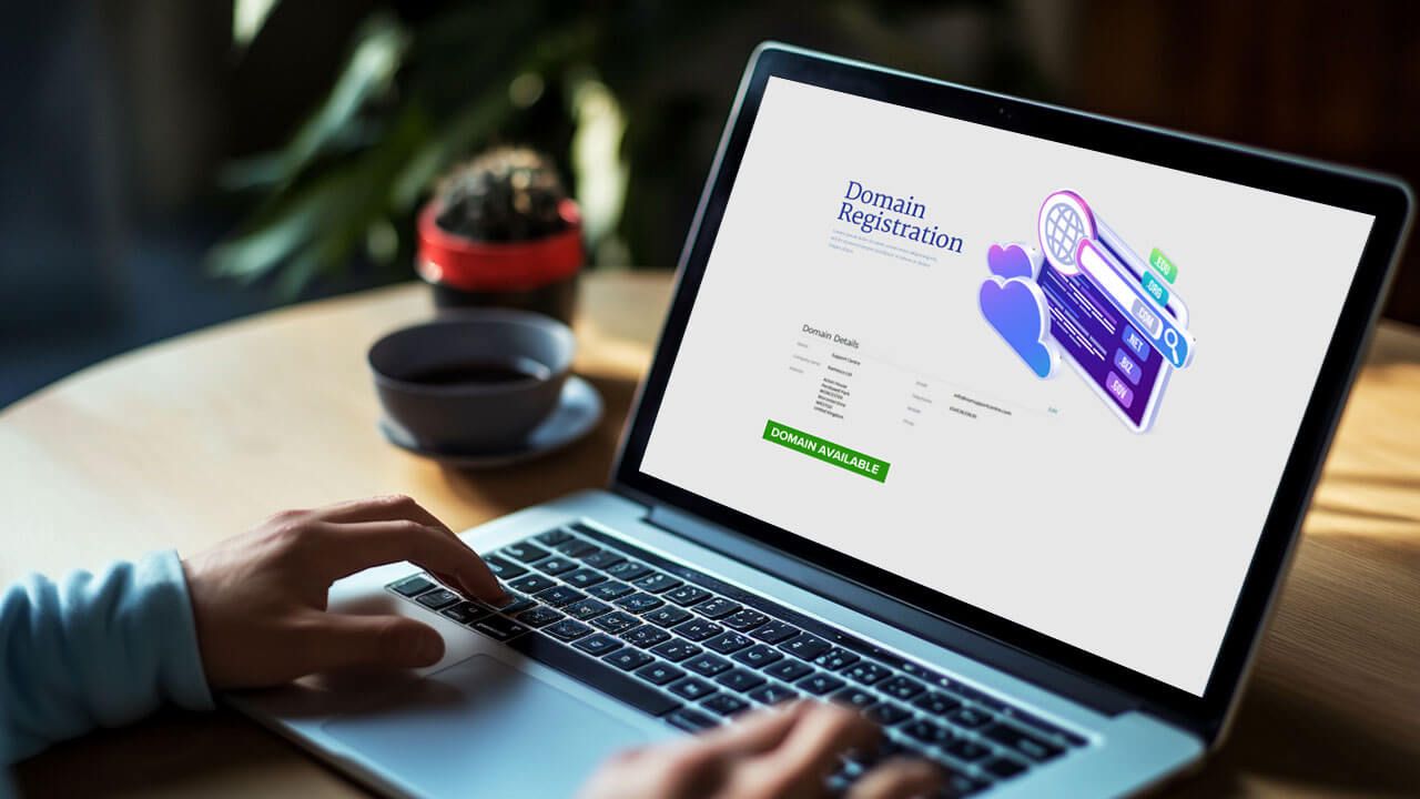 Artist registering a domain name