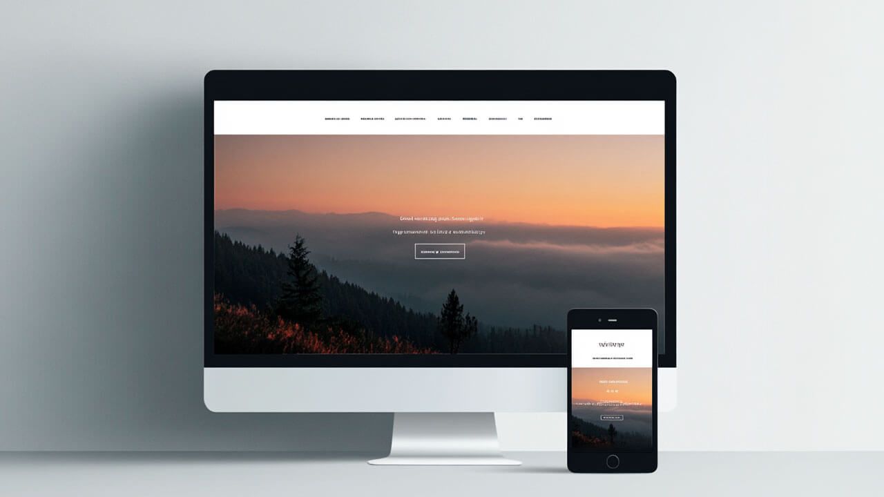 Clean minimalist website design