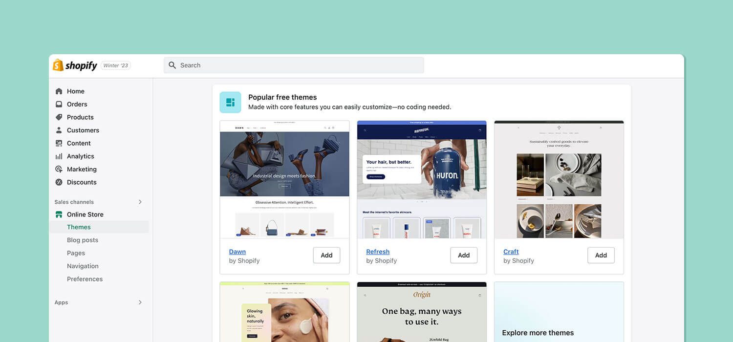customize shopify store