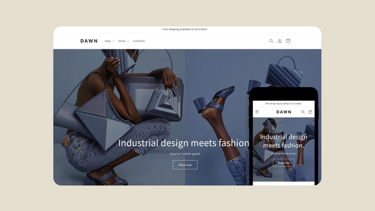 Screenshot of Shopify Dawn theme
