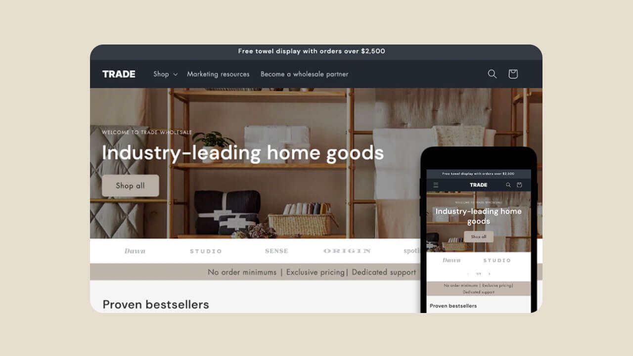 Screenshot of Shopify Debut theme