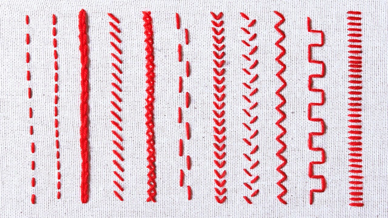the embroidery process