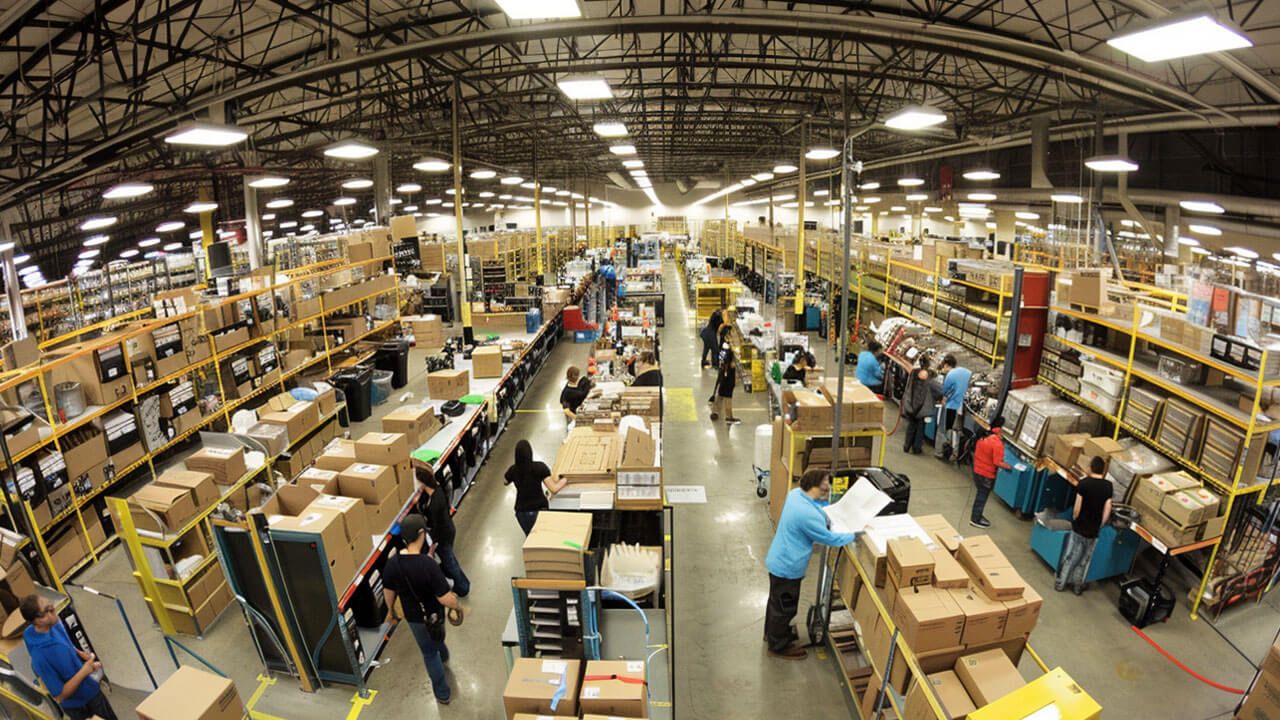 Busy Shopify fulfillment center