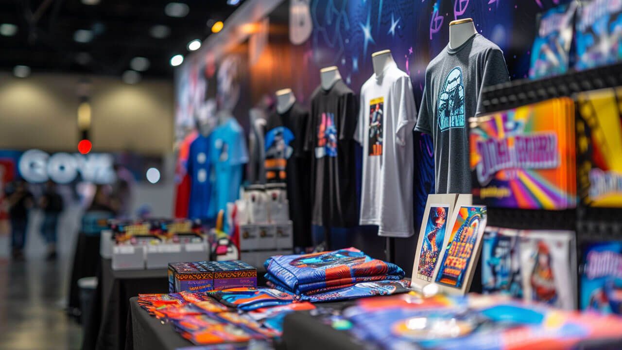 Branded merchandise at an event