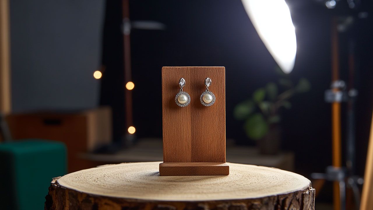 Well-lit product photography setup