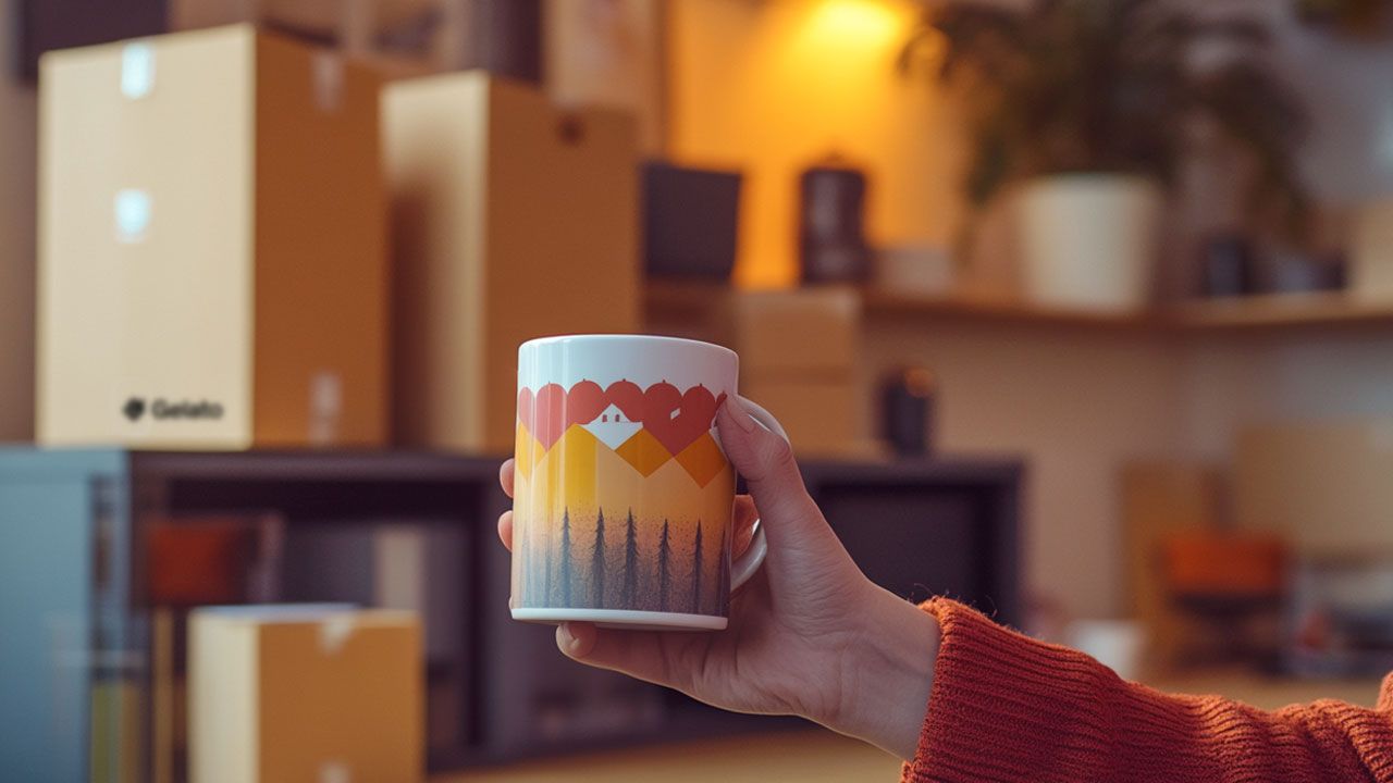 Custom mug printing process