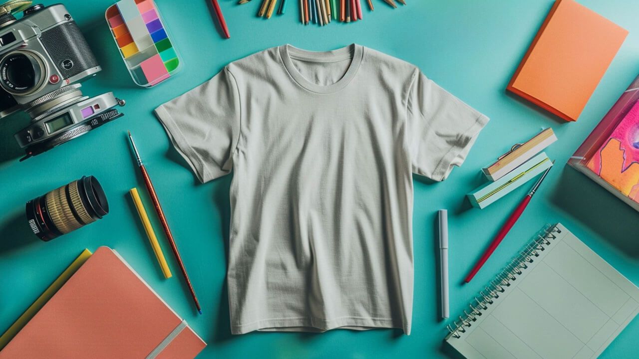 T-shirt with creative props