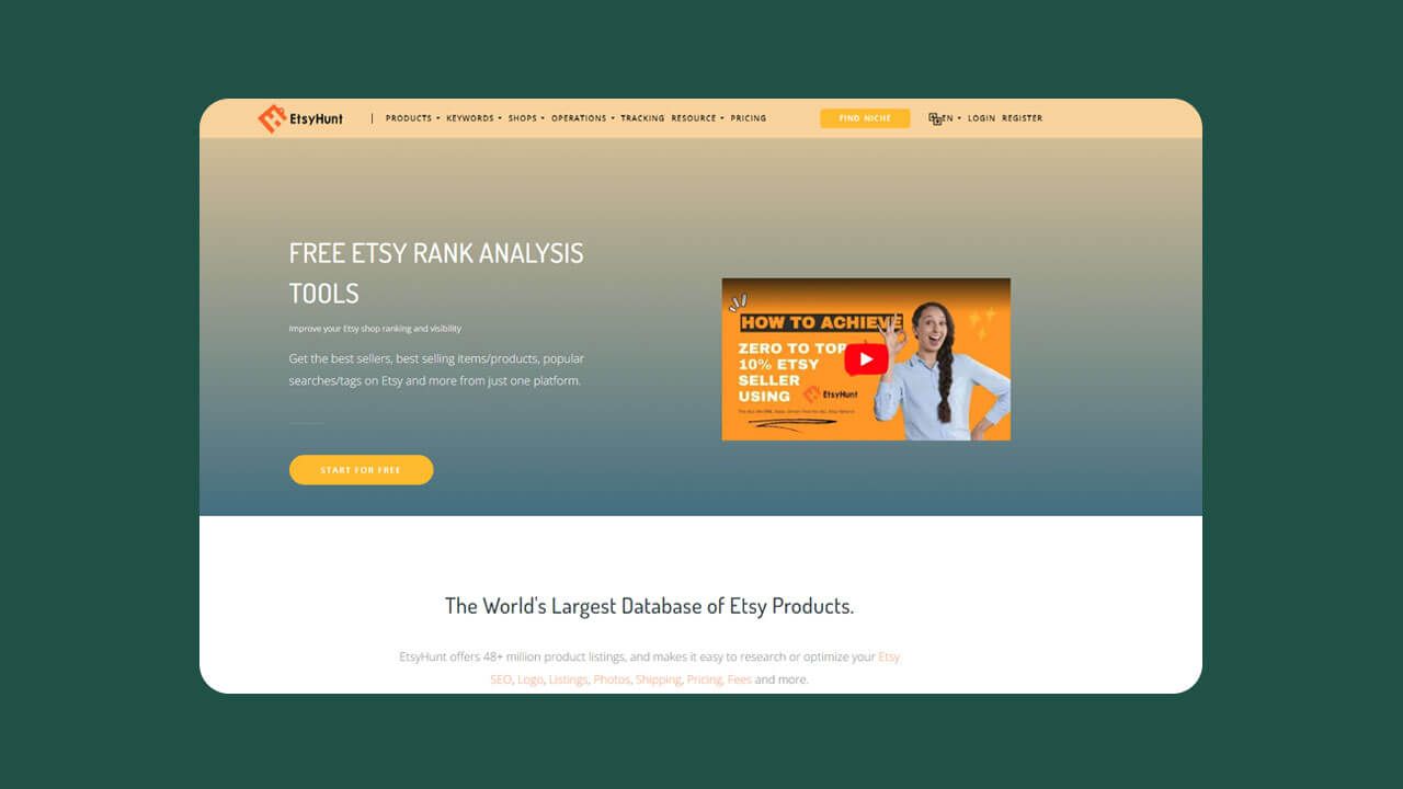 EtsyHunt homepage