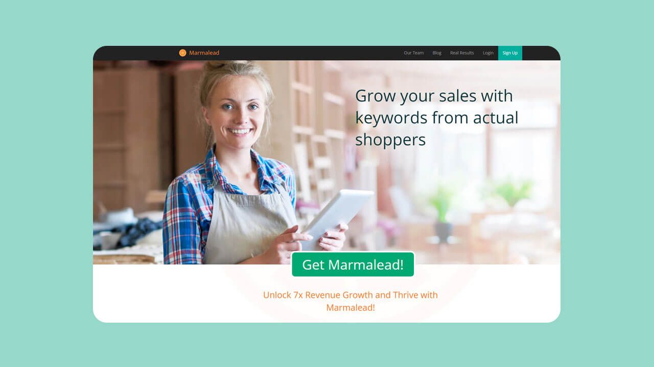 Marmalead homepage