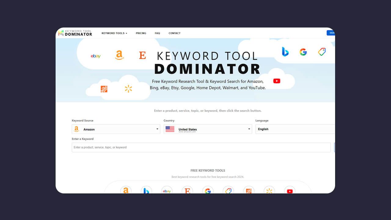 Keyword Tool Dominator homepage