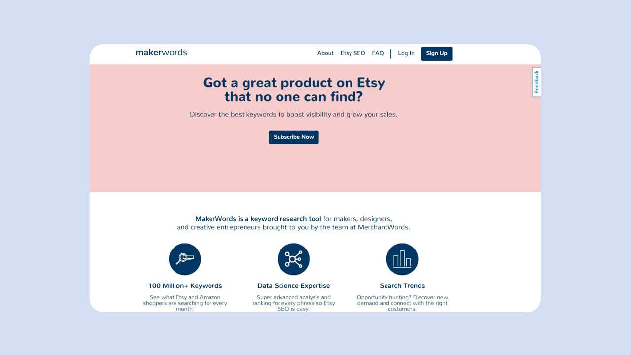 Makerwords homepage