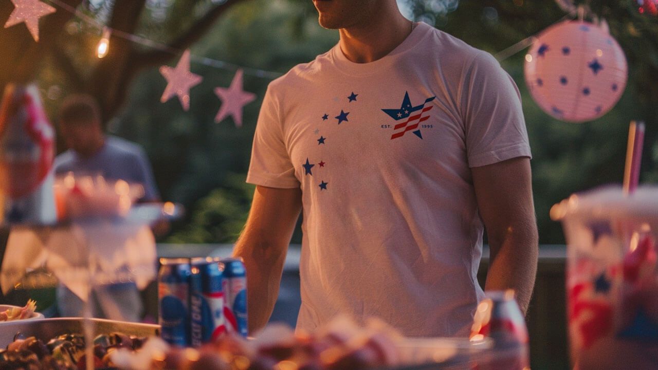 Stylish minimalist 4th of July look