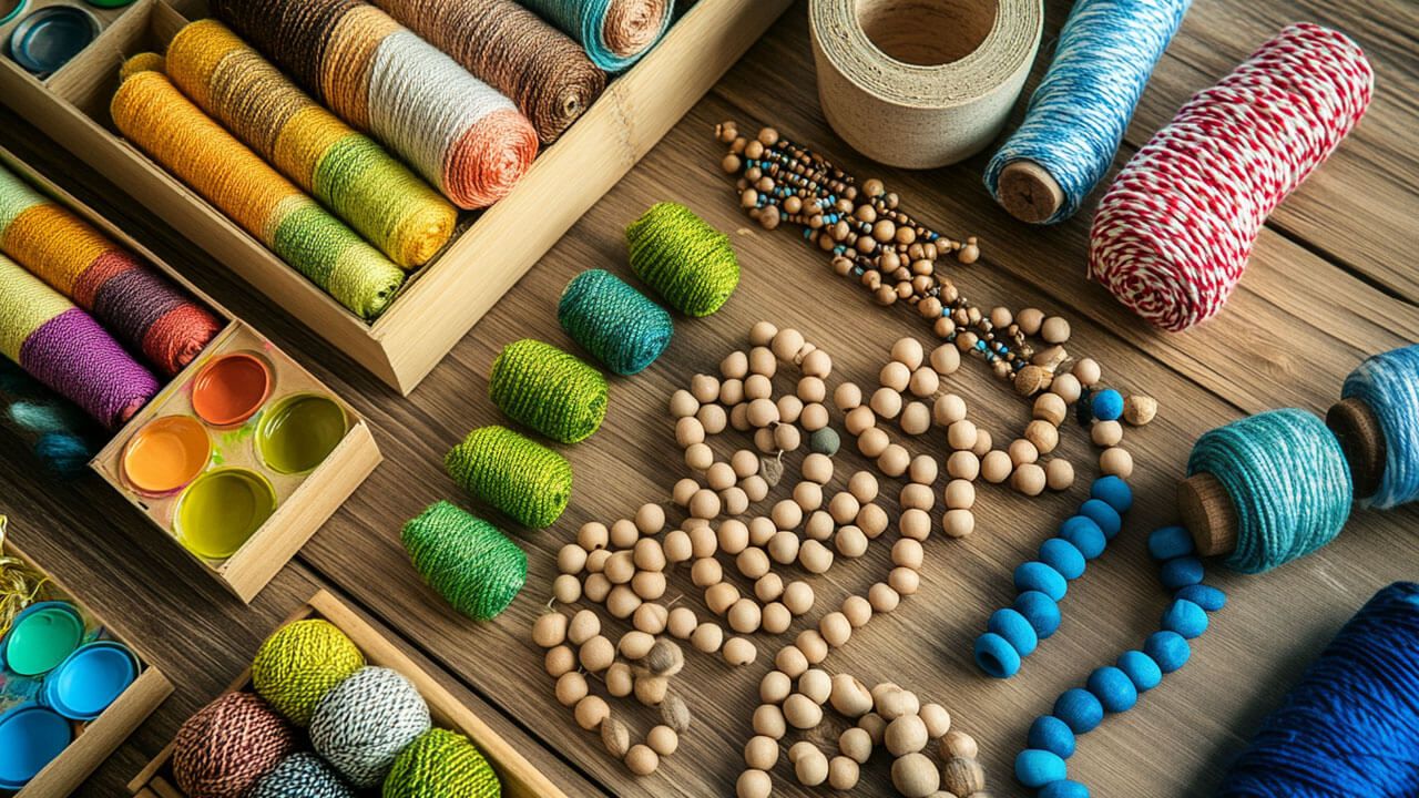 Natural craft kits display
