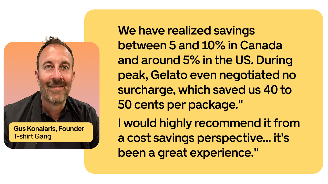 Man smiling with text about cost savings in Canada and the US, highlighting negotiation benefits and recommending the service.