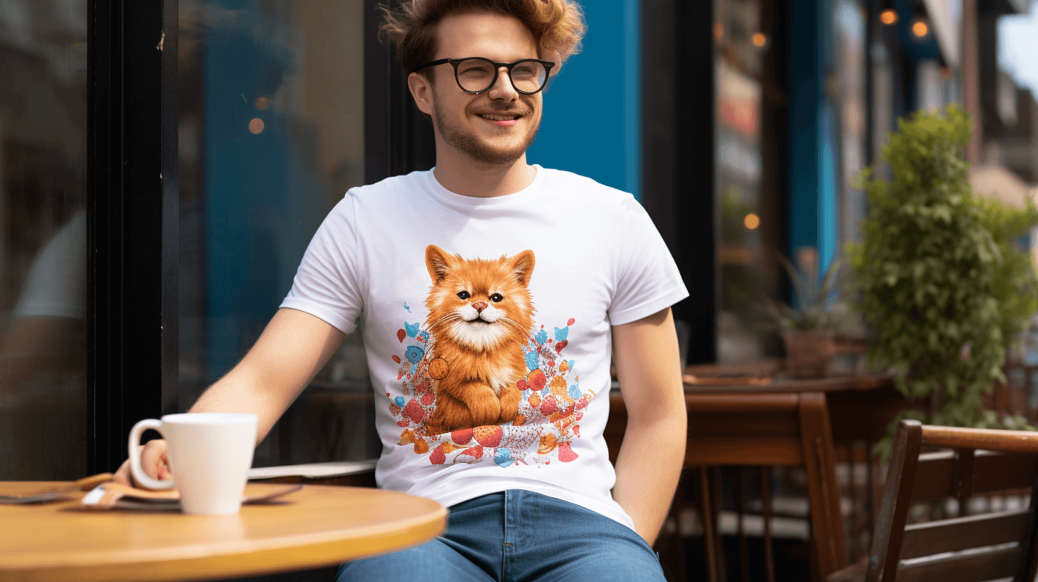 a custom t-shirt with a cute design