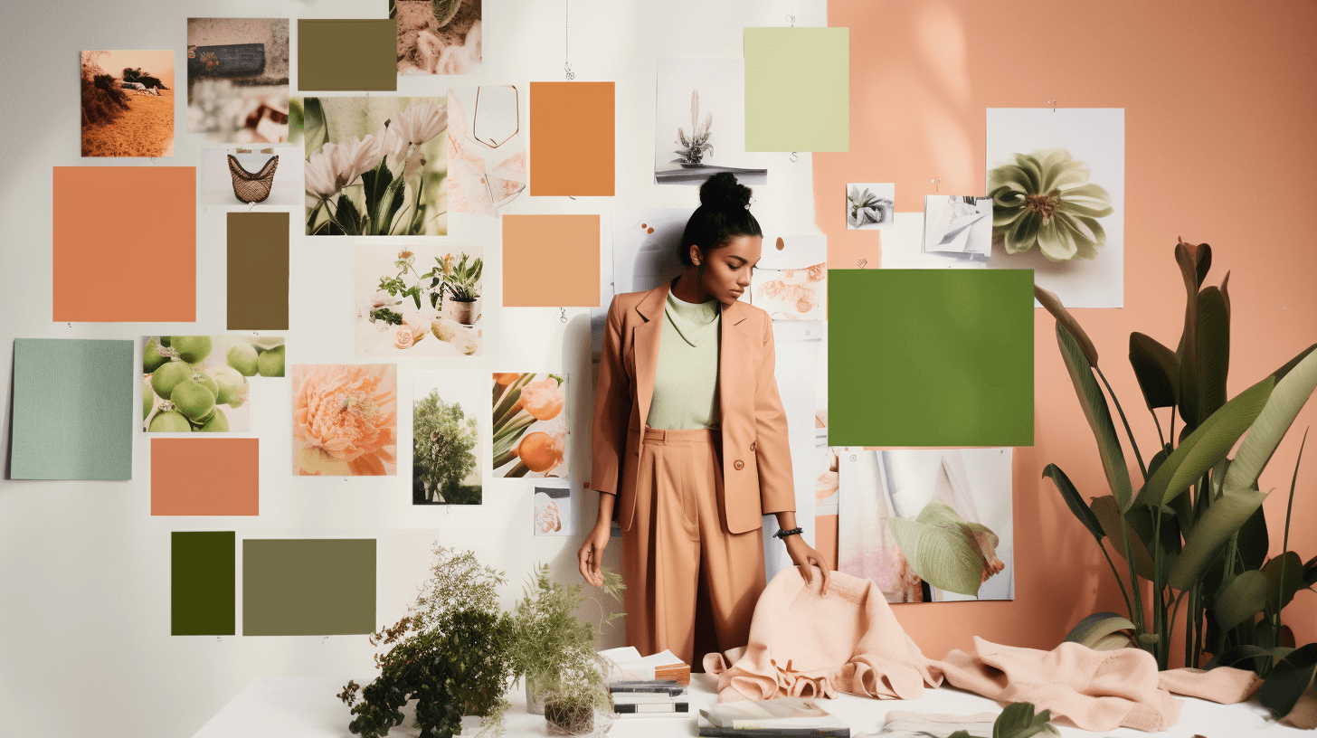 Trendy fashion mood board