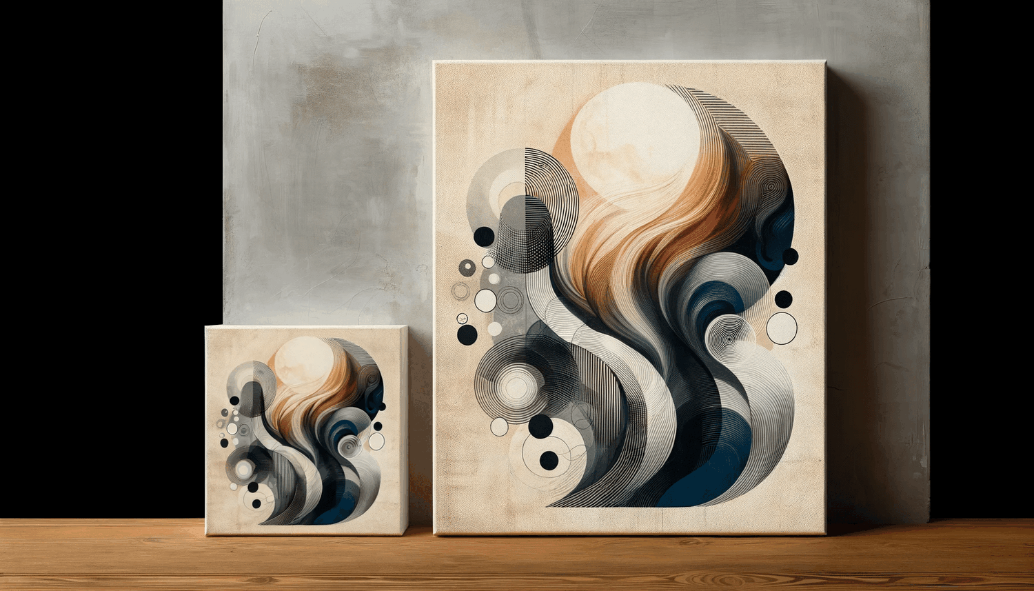 side-by-side examples of an original artwork and its printed reproductions