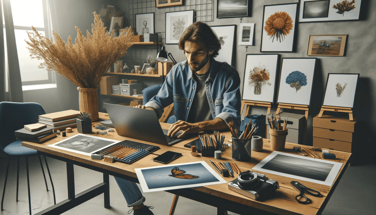the process of setting up an online art store