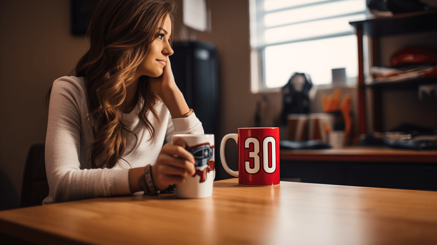 a custom mug with a hobby-based design