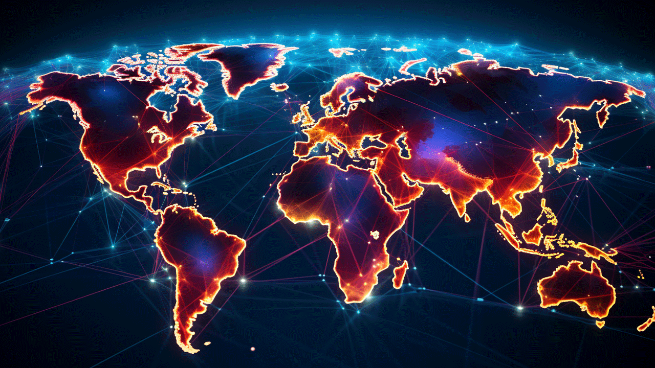 Global logistics network map